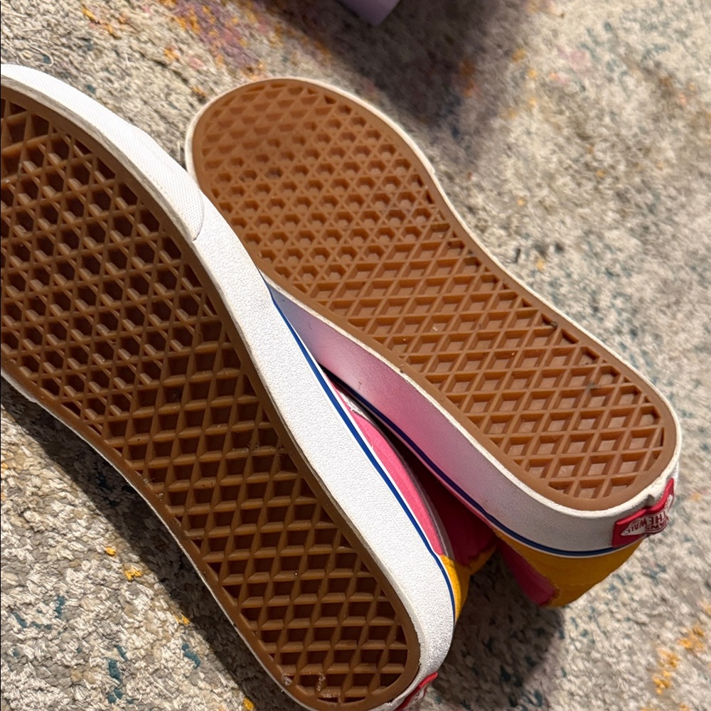 Van High-Top Sk8-Hi Colorblock Suede/Canvas Skate Sneakers 7.5/9 - Picture 9 of 9